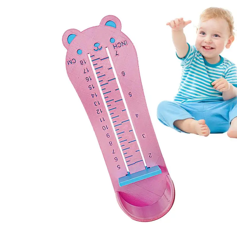

Foot Sizer Measuring Device Baby Shoe Sizer Chart Cute Accurate Measuring Tool With Double-Scale Display For Shopping Growth