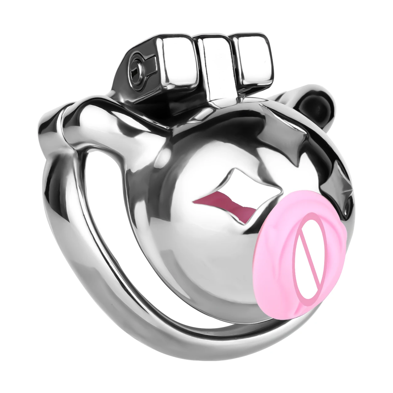 FRRK النيزك الفم الصغير السيسيس ذكر العفة قفص انفصال سيليكون قسطرة الإحليل الكبار BDSM حزام SM الجنس لعب للرجل #4