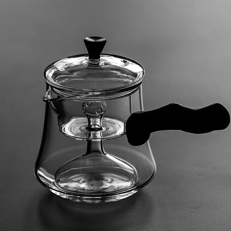 

700ML Heat-Resistant Glass Teapot With Side Handle Household Steaming And Boiling Double Filter Liner Tea Pot Kung Fu Tea Set