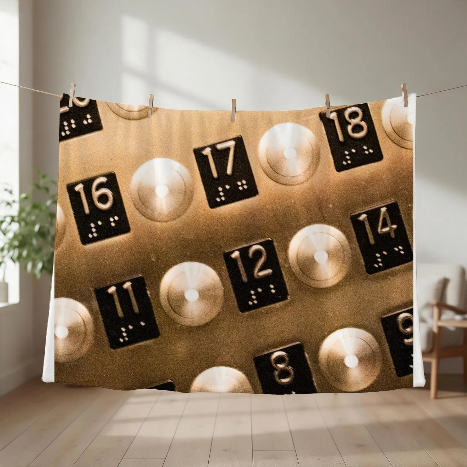 Elevator Buttons Throw Blanket Fashion Sofas Thermal Bed covers Baby Blankets