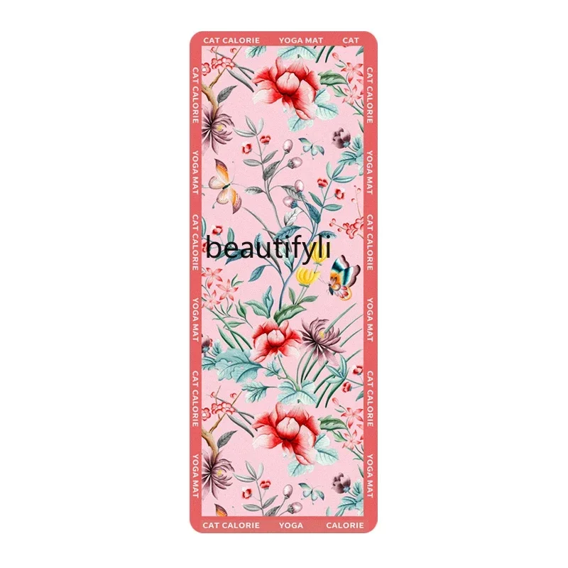

lt PU printed natural rubber yoga mat household non-slip, thickened and widened fitness mat