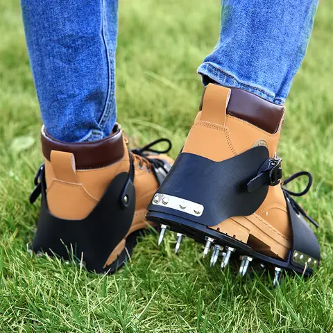 Outdoor Portable Garden Grass Nail Shoes Epoxy Floor Paint Nail Shoes Cement Self Leveling Tools Lawn Loosening Shoes