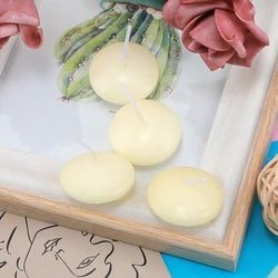 16Pcs Unscented Discs Candles Floating For Pool Party Wedding Home Bathtub Decor Supplies Romantic Confession Candlelight Dinner