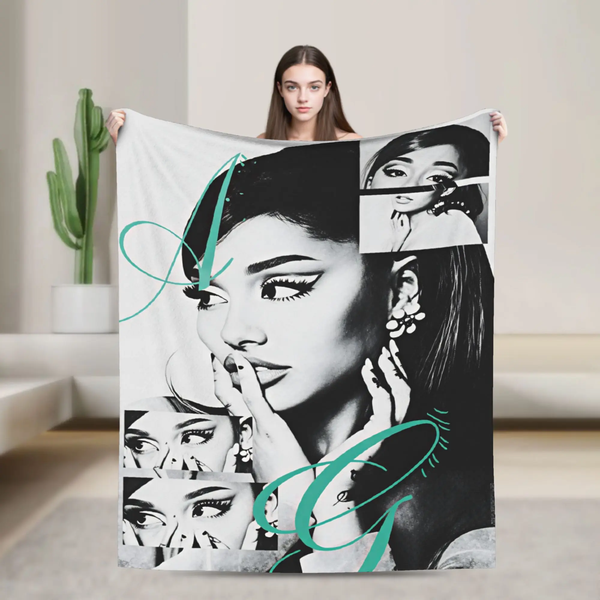 Soft Blanket Girls Boys Travel Ariana Grande Bedding Throws  Flannel Bedspread For Outdoor Aesthetic Sofa Bed Cover
