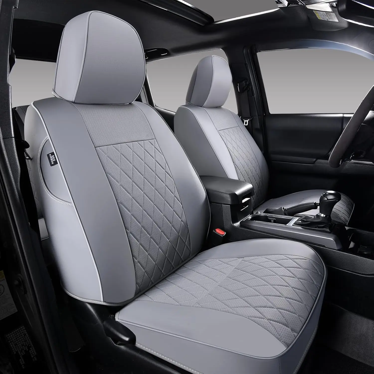 

Leather Seat Covers, Front Car Seat Covers Custom Fit for 2005-2023 Toyota Tacoma Double & Crew Cab, Covers Seat Protector for T
