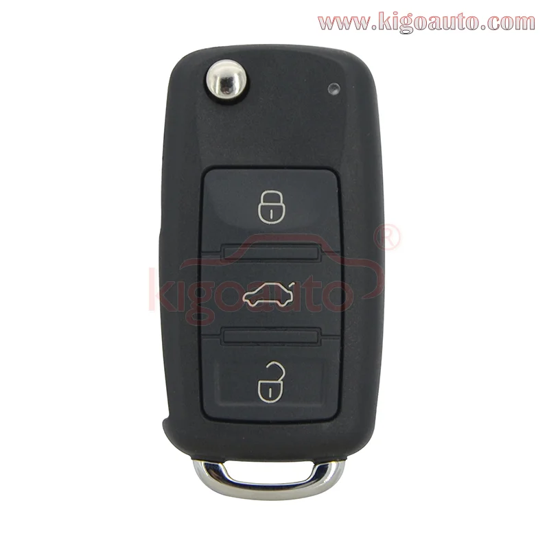 

KIGOAUTO 3D0959753 AA Пульт дистанционного управления/ключ без ключа с 3 кнопками 434 МГц для VW Touareg Phaeton 2002-2009 3D0959753AK/3D0959753AM/3D0959753P