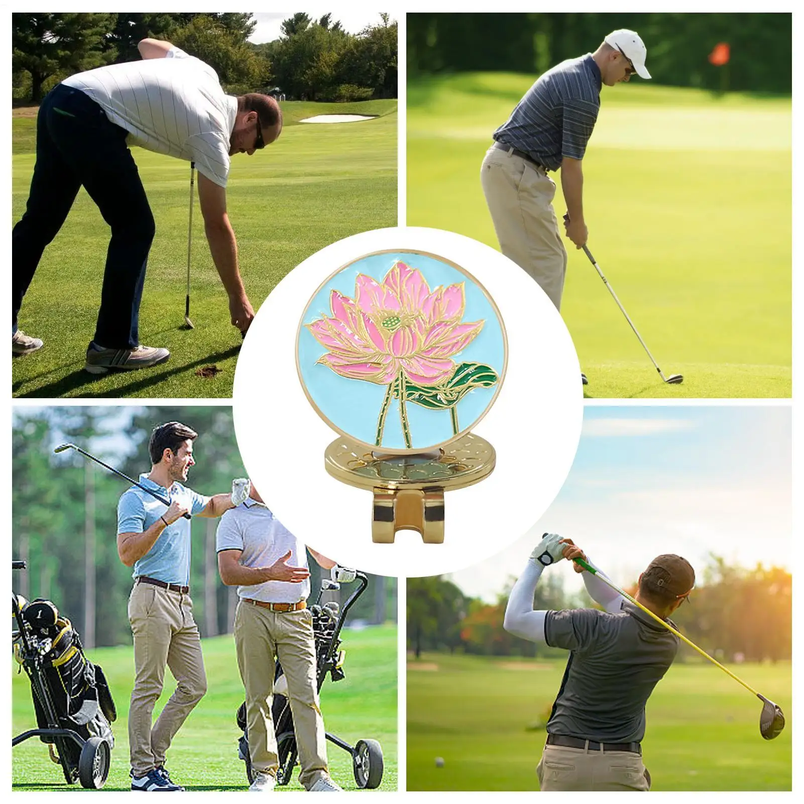 

Hat Clip Ball Markers Golf Magnetic Golf Ball Markers Portable Flower Pattern Golfer Accessories For Players Enthusiasts Course