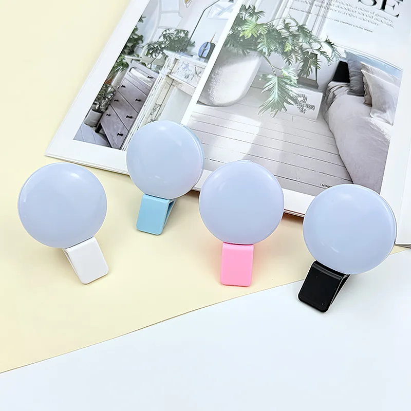 Mini LED Selfie Light with 3 Lighting Modes | Portable Phone Clip-On Fill Light | Adjustable Brightness Photography Accessories