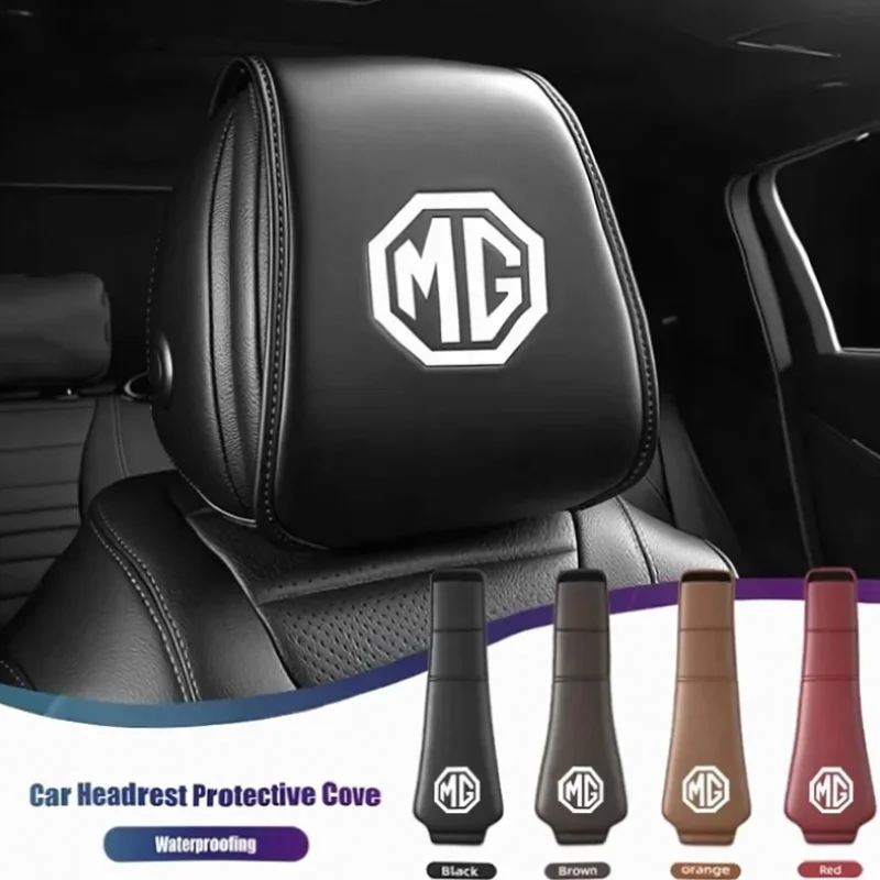 Car Seat Headrest Cover Wear Resistant Protector Leather For MG ZS MG4 EV MG HS MG3 MG5 EV Marvel R MG ONE MG6