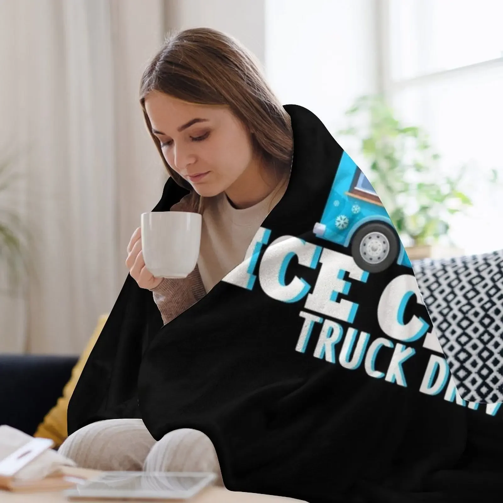 بلدي حلم سيارة هي شاحنة الآيس كريم متعة الآيس كريم عاشق رمي بطانية فاخرة السياحية الطفل البطانيات والبطانيات