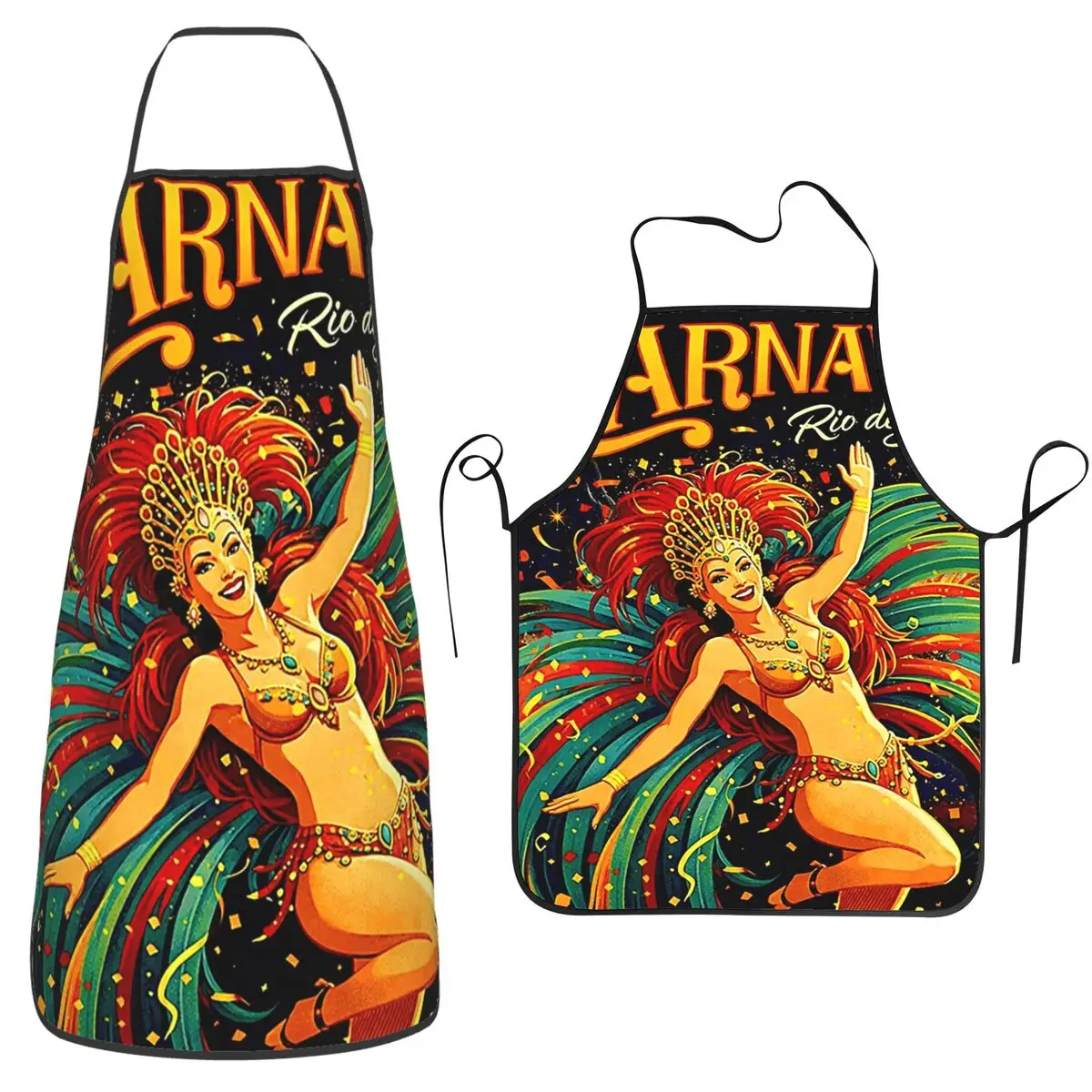 

Карнавал в Рио # 17 фартуков-нагрудников без рукавов для шеф-поваров, для кухни, уборки, рисования, для женщин и мужчин