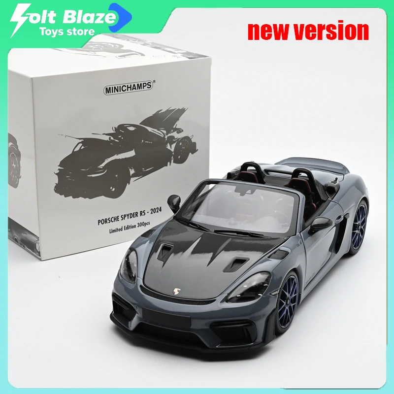 

MINICHAMPS 1/18 Porsche 718 Spyder RS Convertible DieCast Car Model Simulation Static Collectible Cars Model Boy Birthday Gift
