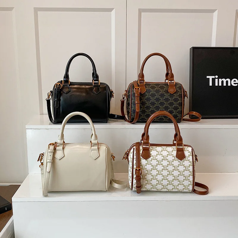 

Boston Bag Women's Casual Multi-purpose Single Shoulder Crossbody Commuter Bag High-end Texture Handheld Shopping Bag