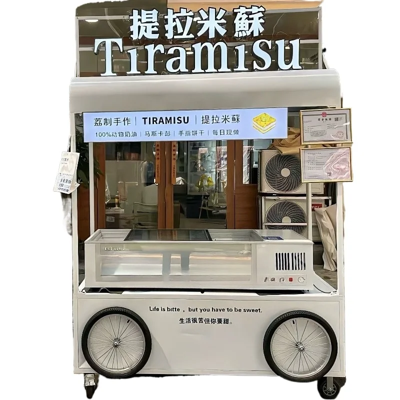 Mobile Creative Tiramisu Stall Car Ice Cream Promotional Display Car