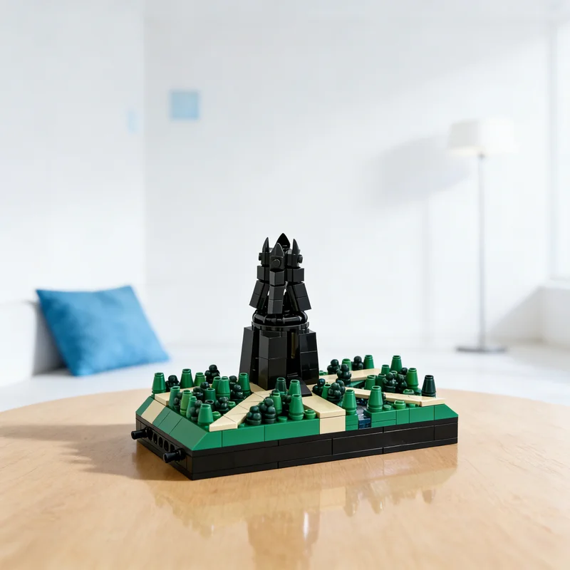 

298 деталей MOC: Модель Ортханка из «Властелина колец» в микромасштабе, строительные блоки, архитектурный конструктор, рождественский подарок, игрушка, развивающая игрушка, DIY