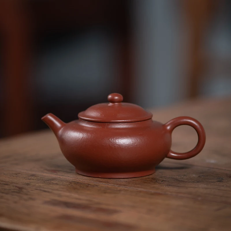 Yixing Purple Clay Pot Pure Handmade Big Red Robe, Mud Flat Pan Pot, Xu Jingen's Disciple Wu Cheng