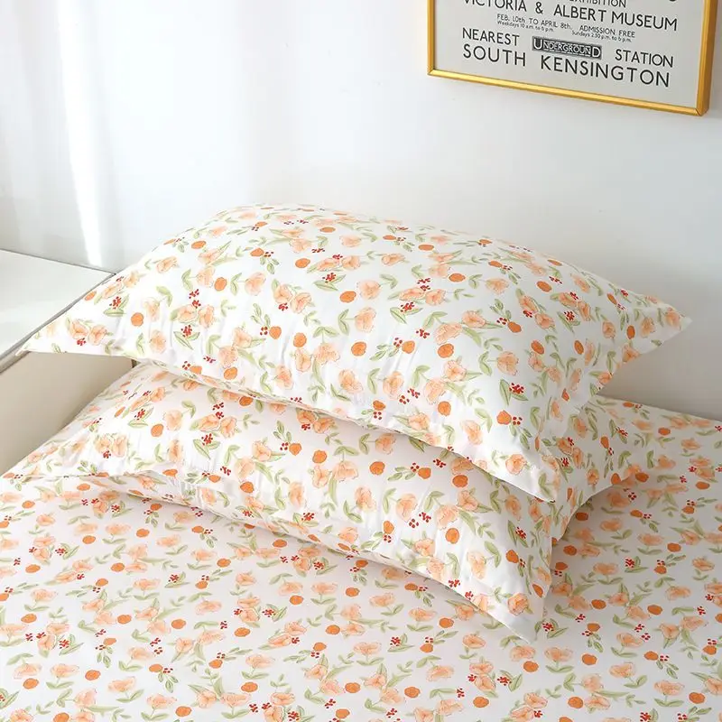 ‌Farmhouse Chic Pillow Cover Set 2PCS 48x74cm Wrinkle Resistant for Guest Room/Dormitory‌