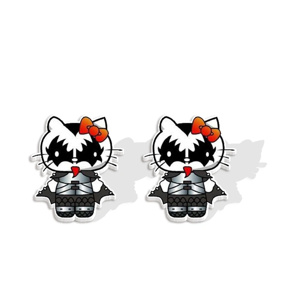 Halloween Theme Hello Kitty Cartoon Pair Stud Earrings Anime Earrings Acrylic Resin Earrings Set Kawaii Soft Girl Mini Earrings