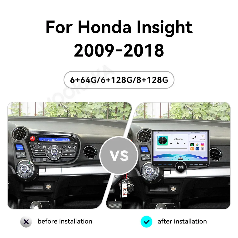 Car Accessories Radio For Honda Insight 2009-2018 Android Auto GPS Navigation Multimedia Stereo Receiver Head Unit Offline Maps