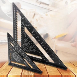 Triangle Ruler 18/30CM Aluminum Alloy Angle Protractor Speed Metric Square Measuring Ruler For Building Framing Tools Gauges