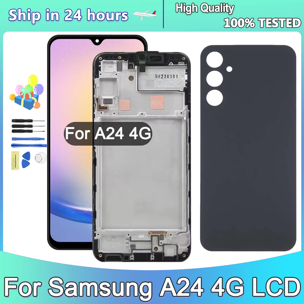 

Tested For Samsung A24 4G LCD A245B Display Touch Screen Digitizer Assembly For Samsung A245 Lcd