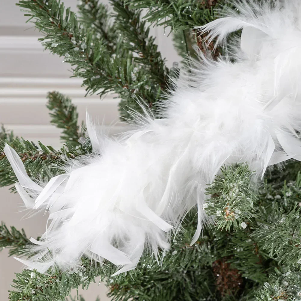 Artificial White Peacock Ornament Christmas Tree Feathered Simulation Birds  Christmas Household/Wedding/Party Decoration Suppli