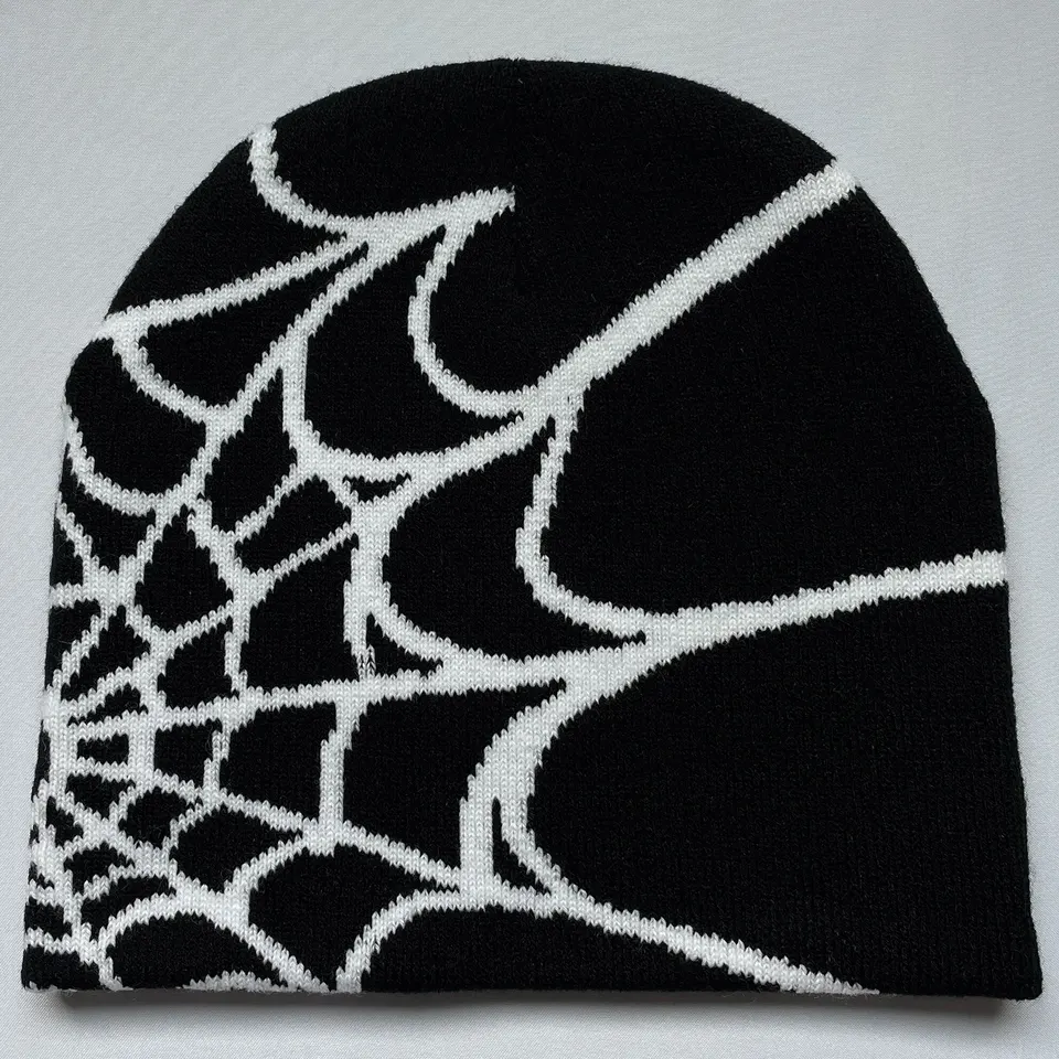 Four Seasons Men's and Women's Universal Y2K Knit Hat Spider Web Riding Outdoor Sports Fashion Hat, image 11