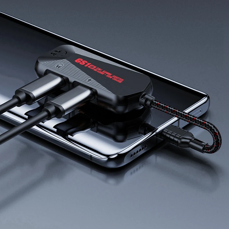 3 في 1 لعبة الهاتف كارت الصوت مرحبا الدقة جودة الصوت نوع C إلى 3.5 مللي متر سماعة جاك PD QC 60 واط محول شحن سريع سهلة الاستخدام