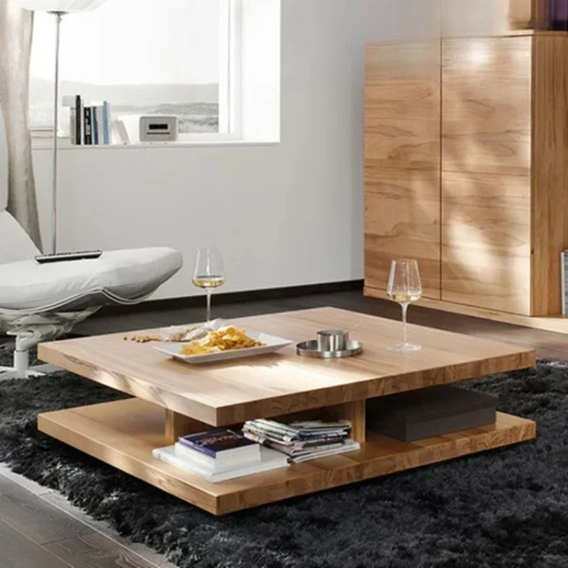 Coffee Table Dining Living Room Furniture Liftable Set Luxury Hall Small Side Lift Top Home Corner End Raw Wood Originality