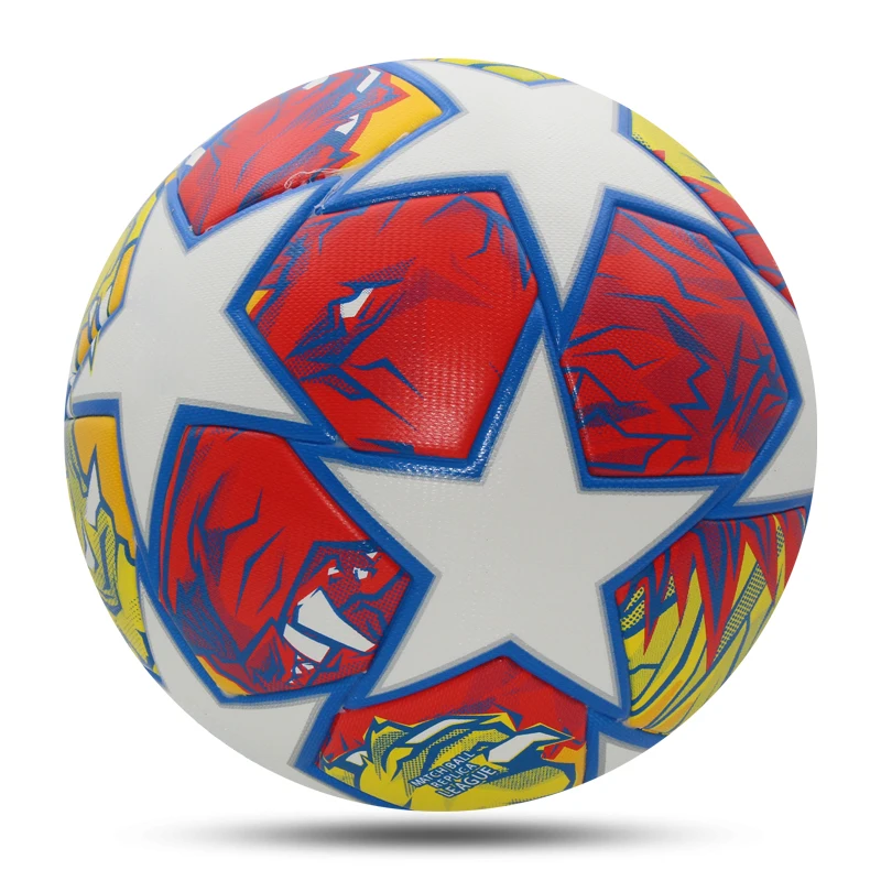 高品質サッカーボール標準サイズ 4 サイズ 5 PU 素材アウトドアスポーツリーグサッカートレーニングマッチシームレスサッカートップ