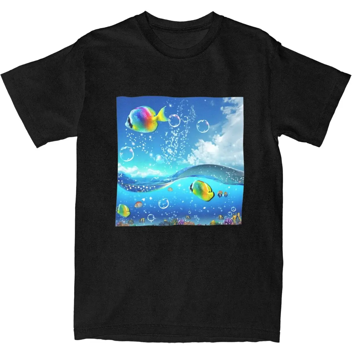 

Men's Frutiger Aero Fashion Collection T-Shirts Pure Cotton Clothing Summer T-Shirt O Neck Custom Logo Tshirt Plus Size 5XL 6XL
