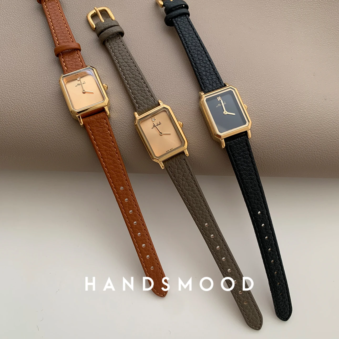 Jam tangan mewah berkualitas tinggi bergaya retro, dial persegi kecil, tali kulit, jam tangan wanita modis, cocok untuk segala suasana, jam tangan quartz untuk aktivitas sehari-hari