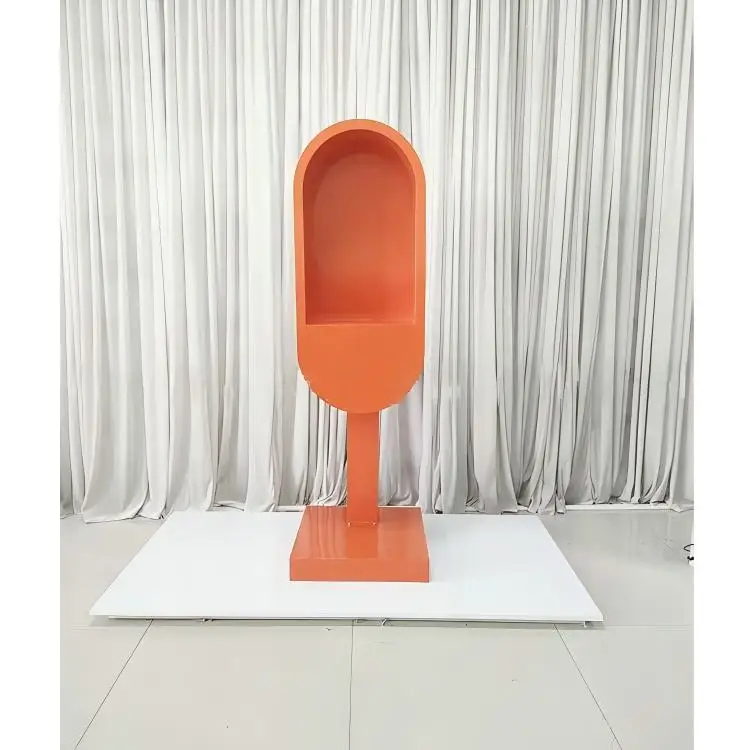 New Fashion Customizable Design Smooth Iron Art Wedding Backdrop Wedding Decorations Mirror Phone Booth Message Board