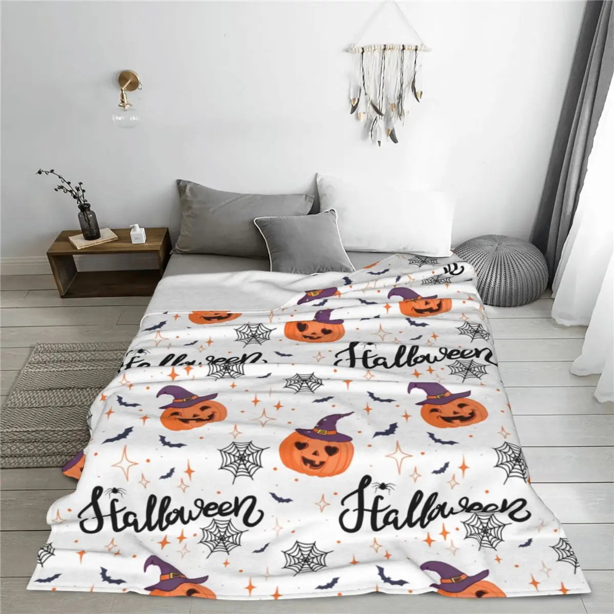 Halloween Holiday Premium Flannel Blanket Soft Warm Throw Blankets For Chair Sofa Bed Travel Bedspread Sofas Cover Tapestry