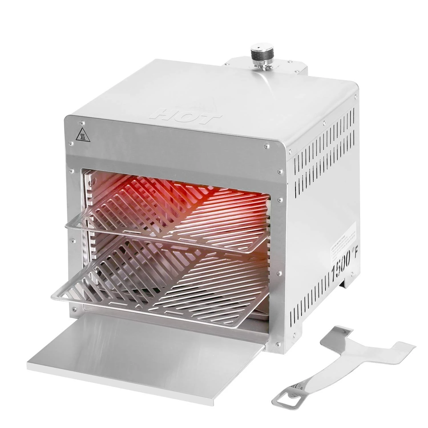 1500°F Portable Infrared Propane Gas Grill - Outdoor Steak Broiler Sear Station with Pizza Customized Salamander BBQ Grill
