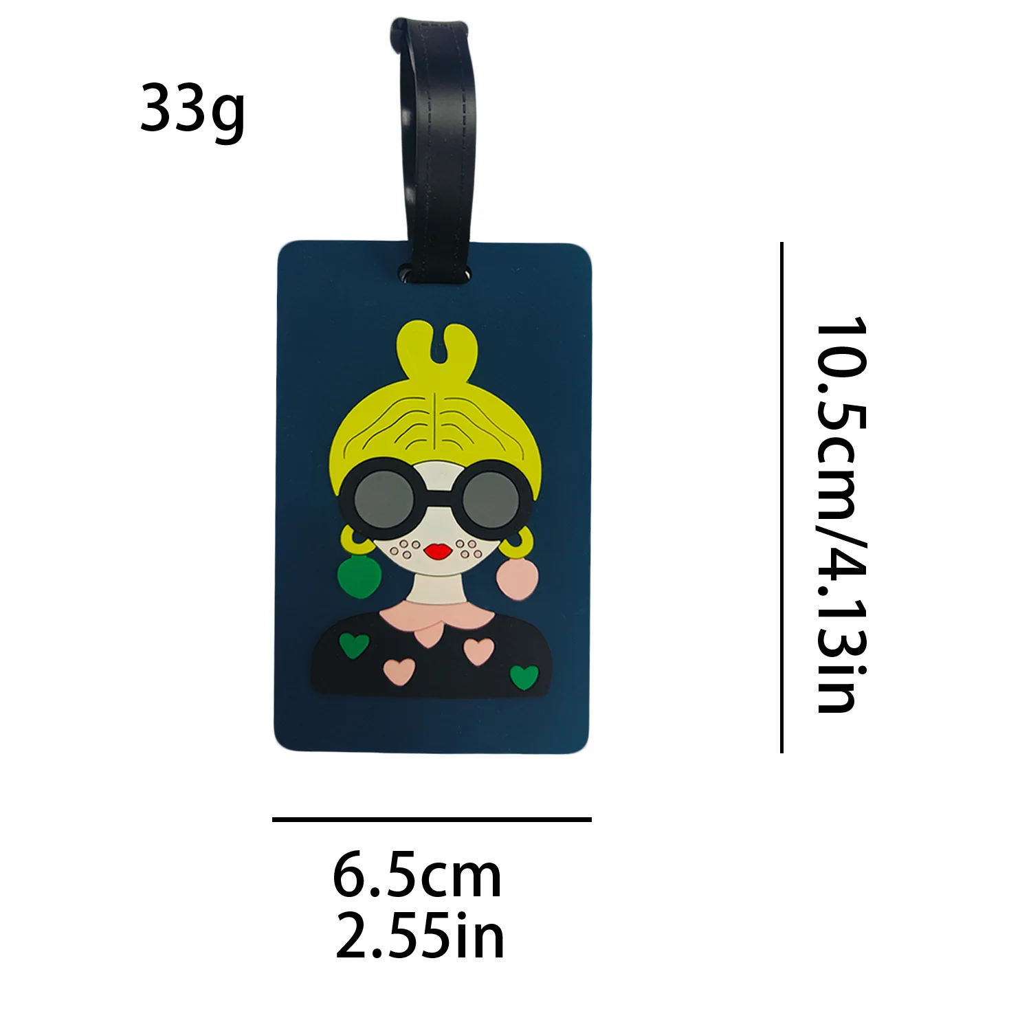 إكسسوارات السفر أزياء النظارات الشمسية الفتيات PVC علامات الأمتعة مكافحة فقدان الصعود تحديد العلامة معرف اسم العلامة لطيف الأمتعة العلامة #6