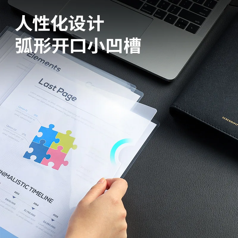 20pcs Data bag single sheet folder single sheet folder document sleeve single sheet folder L-type document bag material bag