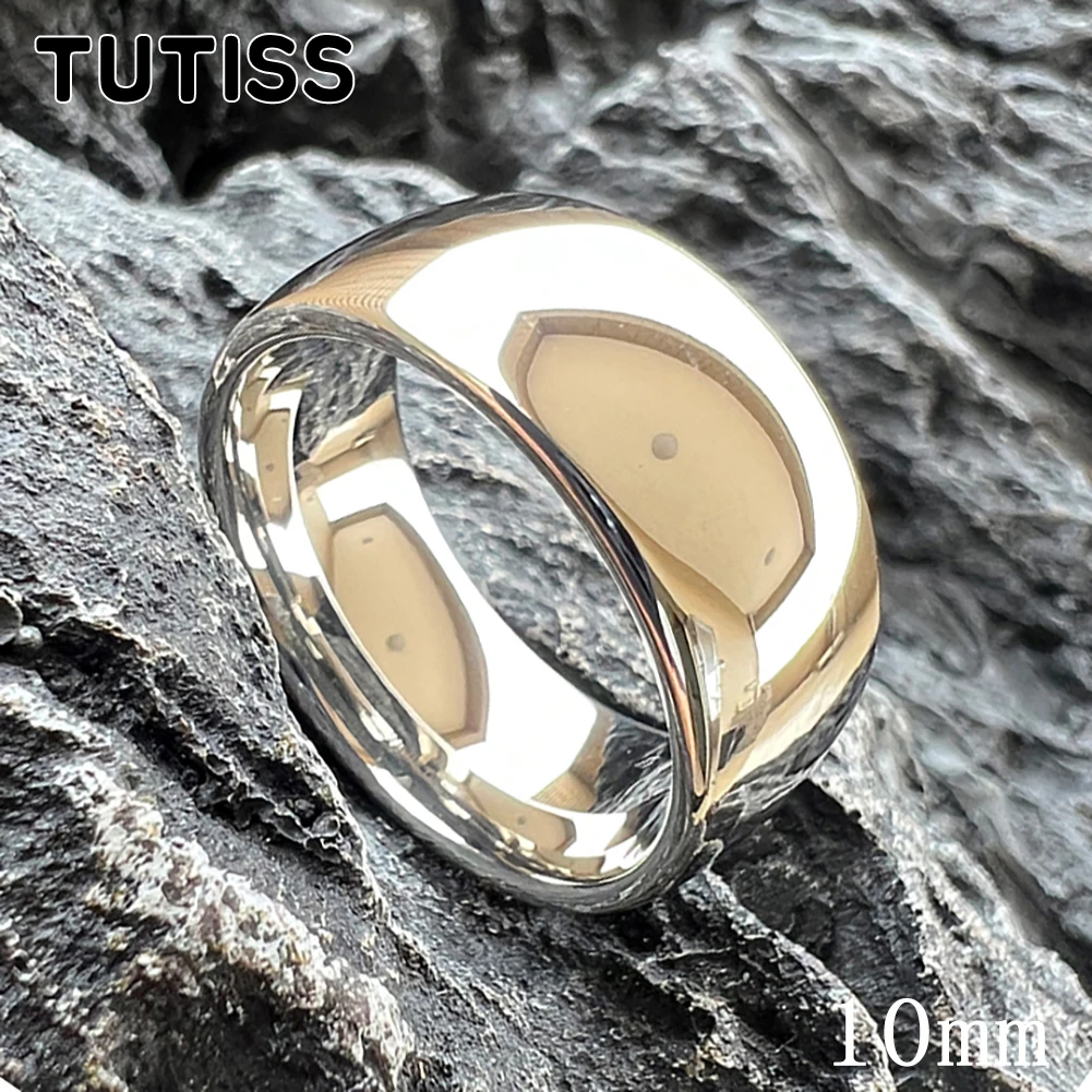 TUTISS 2/3/4/5/6/7/8/10mm Best Seller Tungsten Carbide Ring Men Women Shiny White Gold Color Wedding Band Comfort Fit