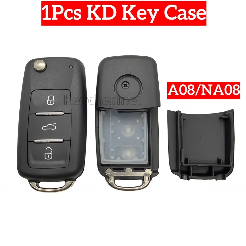 1pcs 3 Buttons KEYDIY B08 NB08 Remote Shell Car Flip Key 202AD Type Shell Cover Only for KD Wire Wireless Remote No Blade
