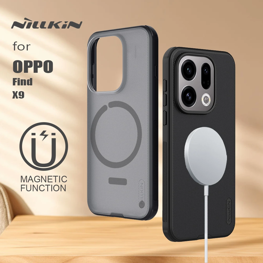 

Чехол Nillkin Frosted Clear с магнитным креплением MagSafe для OPPO Find X9 5G, матовый, с мягкой рамкой, из поликарбоната и ТПУ, полная защита задней панели