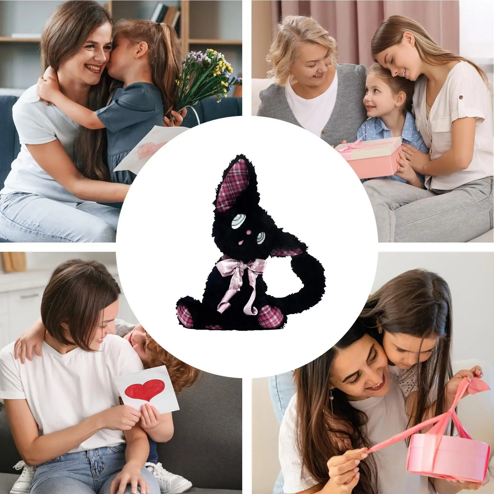 Animali di peluche per gatti 35 cm Morbido cuscino per bambole che abbraccia Simpatico gatto di peluche per ragazzo ragazza Compleanno Viaggio a casa Capodanno Amici di famiglia