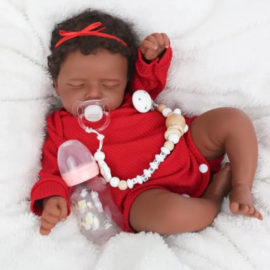 

New product tasting price CHAREX Realistic 8 Inch Reborn Baby Doll - African American Sleeping Newborn Handcrafted Lifelike Bla