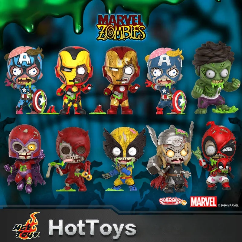 

Горячие игрушки, новинка, хит Marvel Zombie Zombie Iron Man Team Wolverine Deadpool Cosbaby, мини-кукла, игрушка, подарки, украшение для рабочего стола