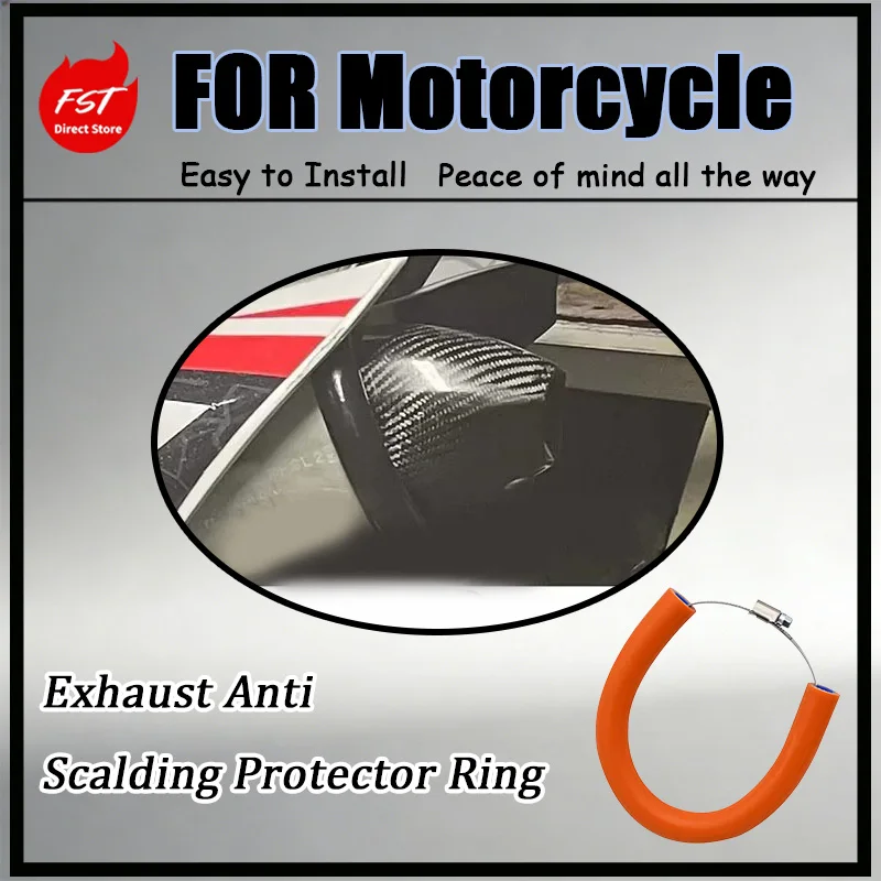 For Silicone Anti-Fall Protective Ring for Dirt Bike Mufflers Impact-Resistant Buffer Layer Exhaust Protection
