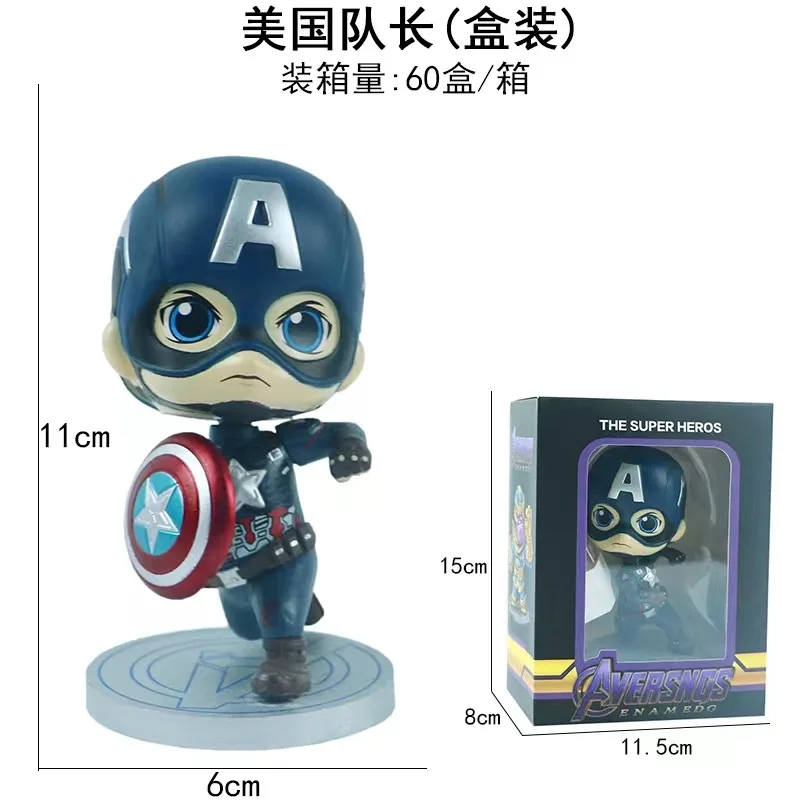 Anime Figures Thor Avengers Infinity War Action Figures Hulk Spider Man Collectable Doll Model Kids Toy For Birthday Gift