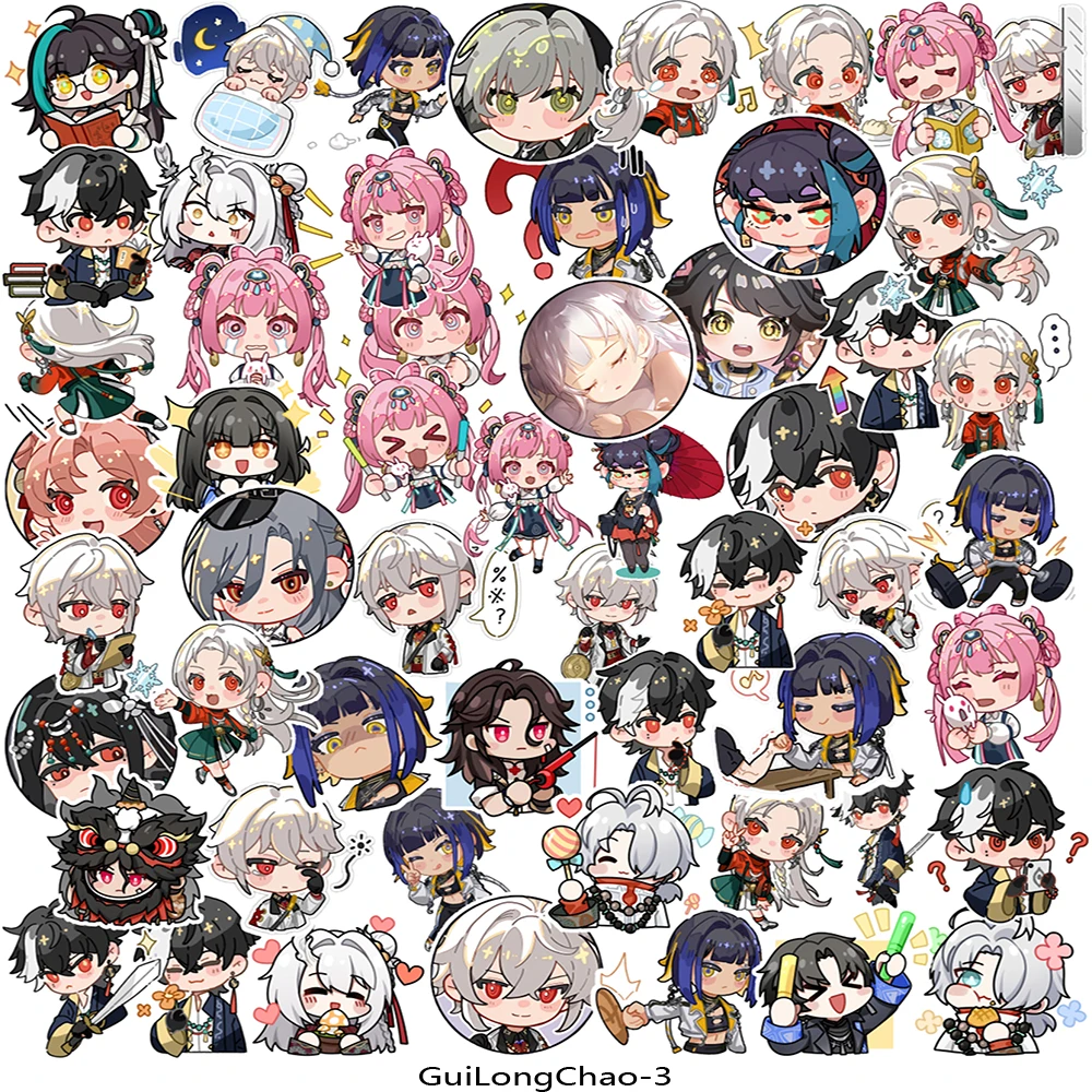 Chibi Ancient Style Game Character Stickers Waterproof Vinyl Decals For Laptop Water Bottle Phone Case DIY Decor