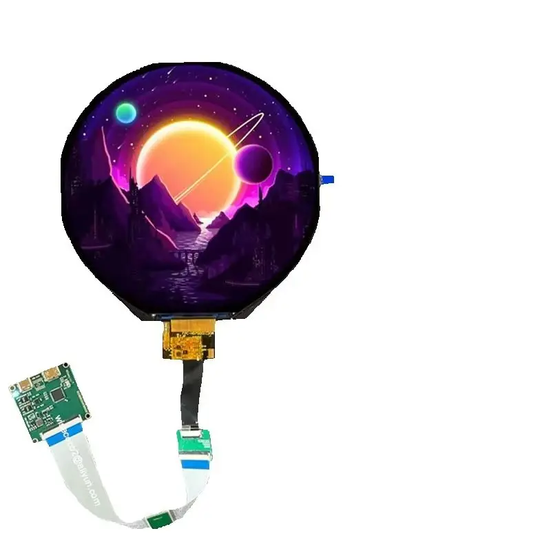 Round Display 7 Inch FHD 1080x1080 IPS 800 Nits Brightness Circular Panel Win 10 Raspberry Pi Digital Signage Display