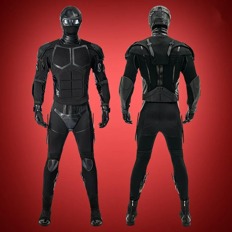 

Popular Comic Adapted Superhero TV Series Black Noir Cosplay Costume Black Tactical Jumpsuit Full Set with Mask Halloween