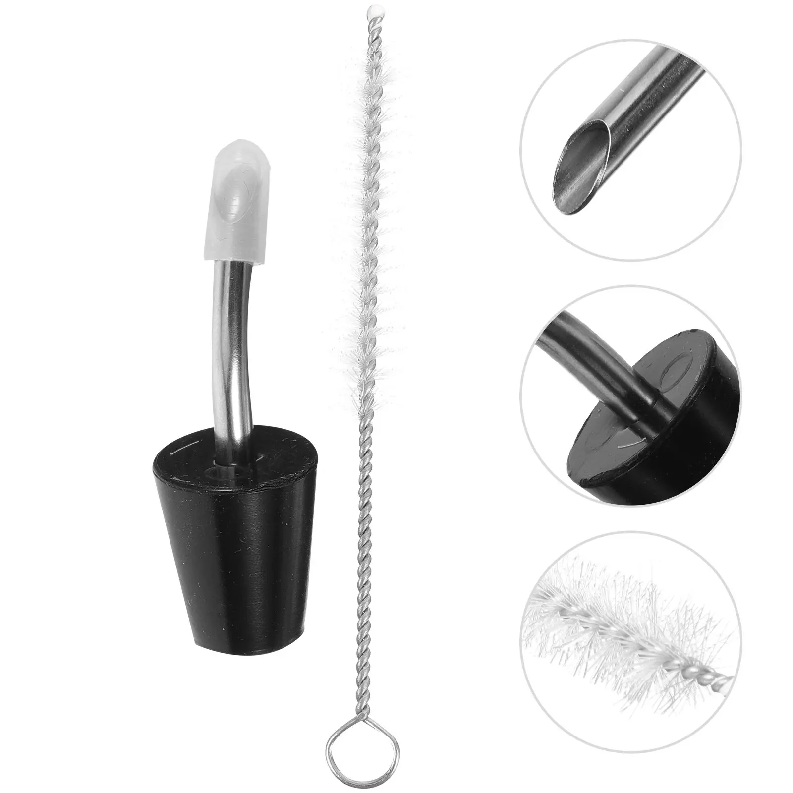 1Set Compact Teakettle Extension Spout Stainless Steel Sturdy Teapot Pourer Replacement Long Spout Kettle Accessories
