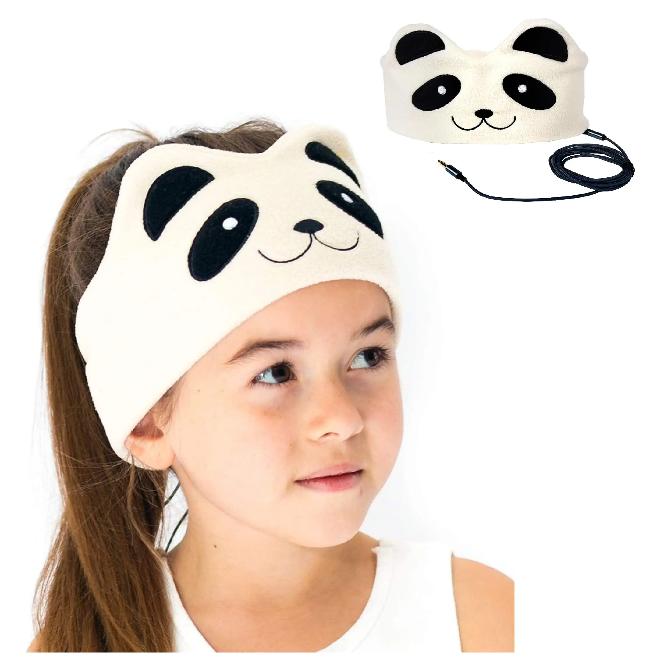 Cozy Over The Ear Headband Headphones Kids Sleep Not-in-ear Volume Limited Earphones Thin Speakers Super Soft Fleece Headband